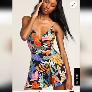 Lulu's Multicolor Floral Romper